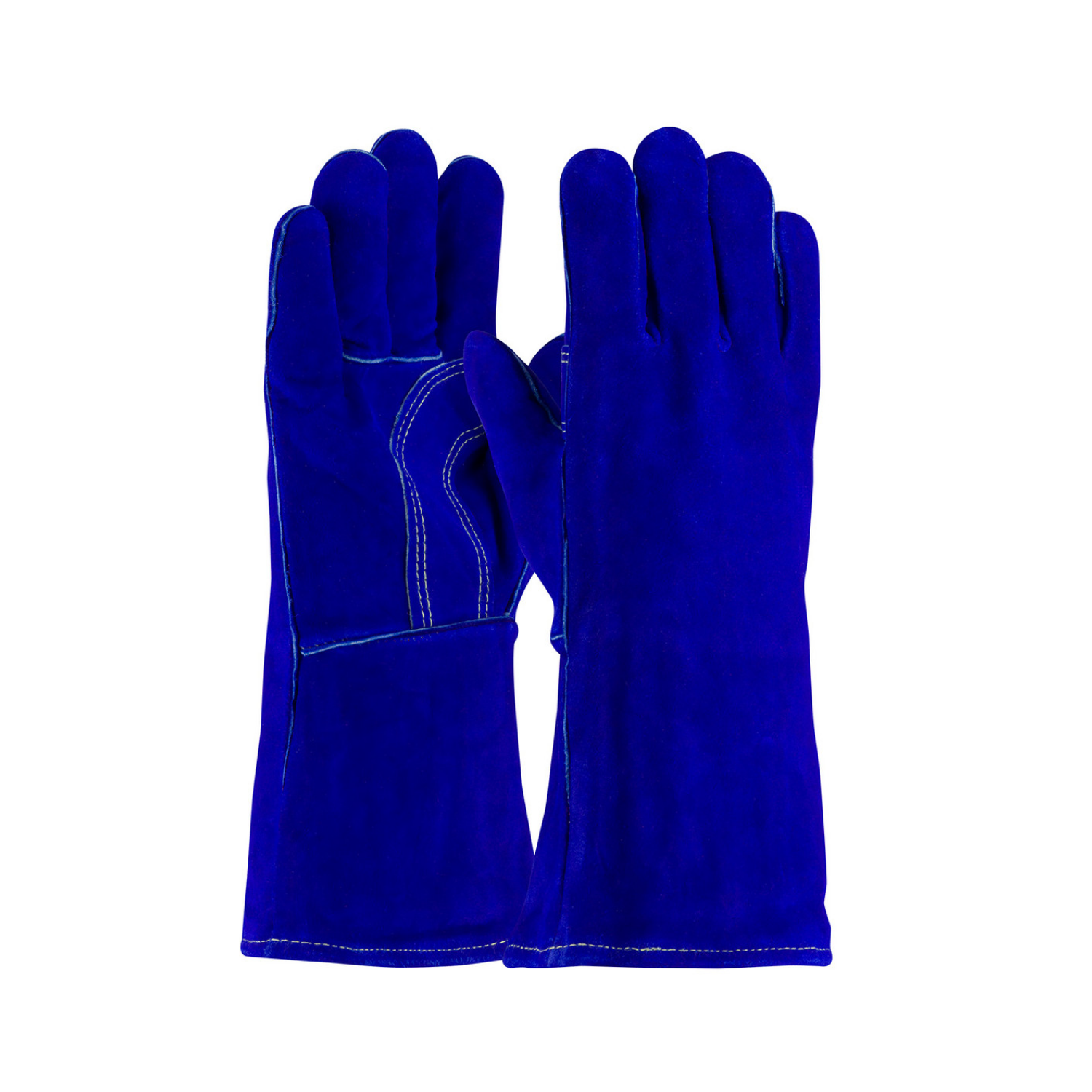 GUANTE CARNAZA AFELPADO AZUL HILO KEVLAR CON REFUERZO
