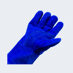 GUANTE CARNAZA AFELPADO AZUL HILO KEVLAR CON REFUERZO