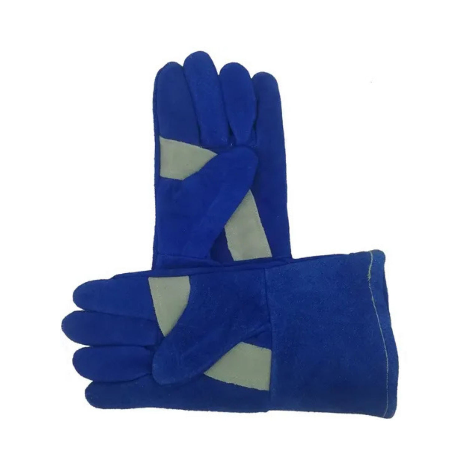 GUANTE CARNAZA AFELPADO AZUL HILO KEVLAR CON REFUERZO